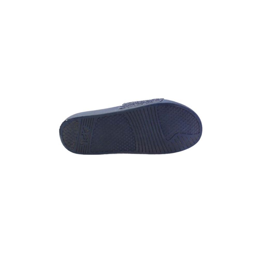APL Womens Knit Single Strap Logo Slide Sandals Navy Blue Size 10 - Picture 4 of 5